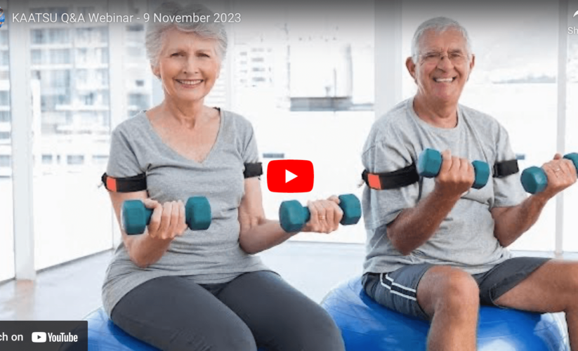Older couple use weights